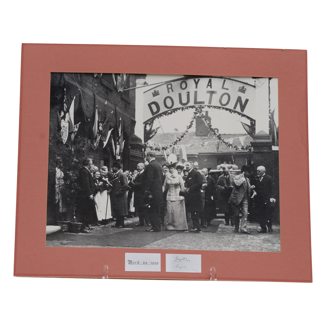 King George and Queen visiting the Royal Doulton factory in 1913
