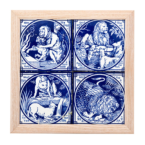 Tile Four Blue Animal Themed