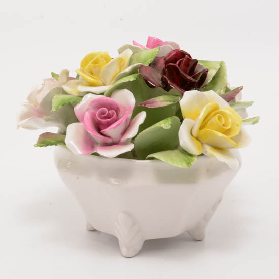 Basket of hand made flowers