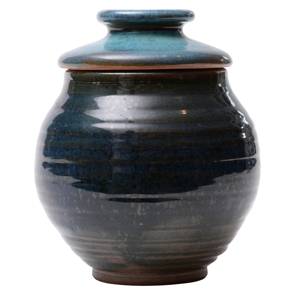 Vase Lidded Harding Black