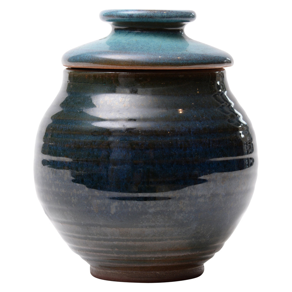 Vase Lidded Harding Black