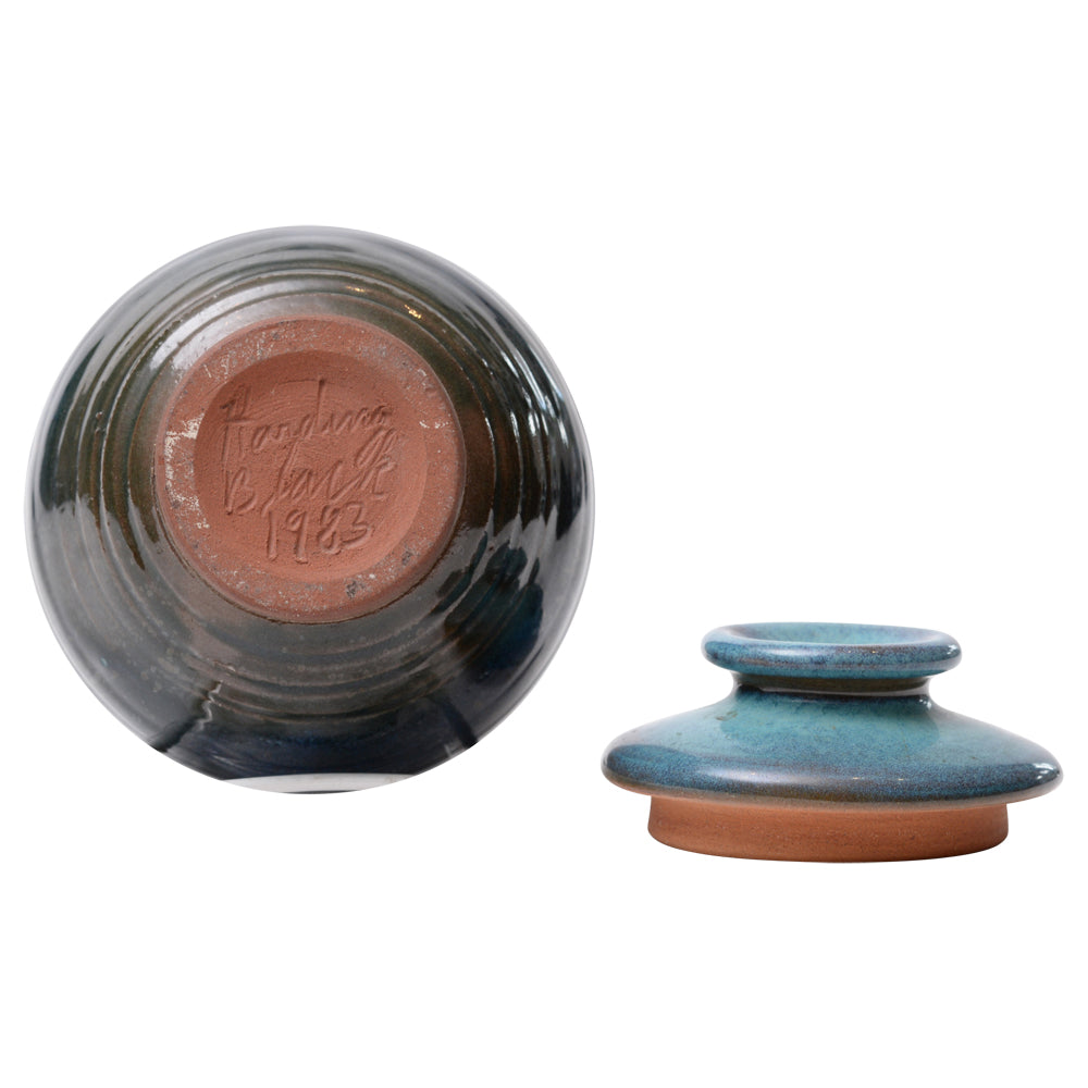Vase Lidded Harding Black