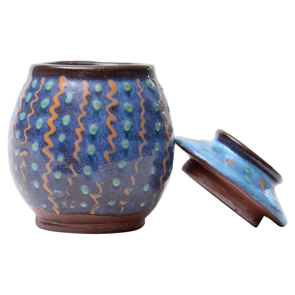 Vase Lidded Harding Black