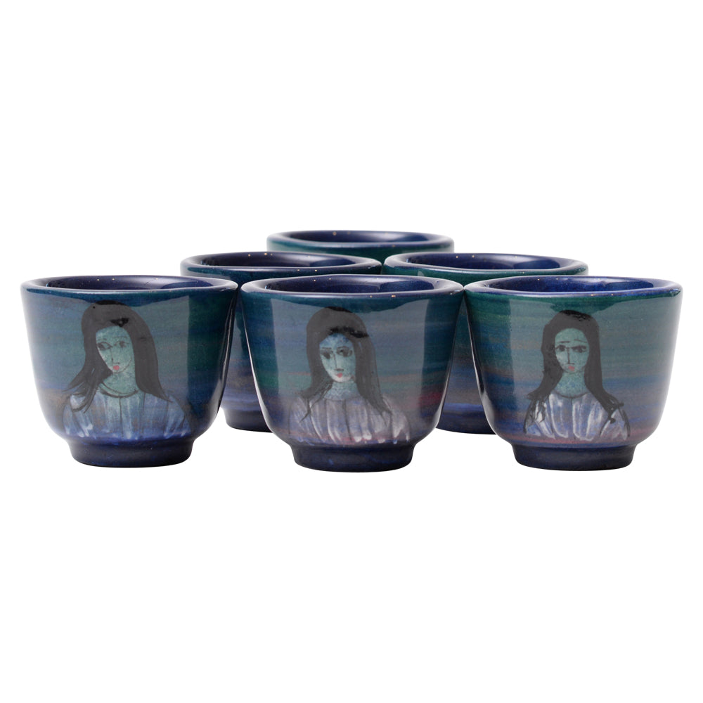 Sake Set Of 6  By Pillin