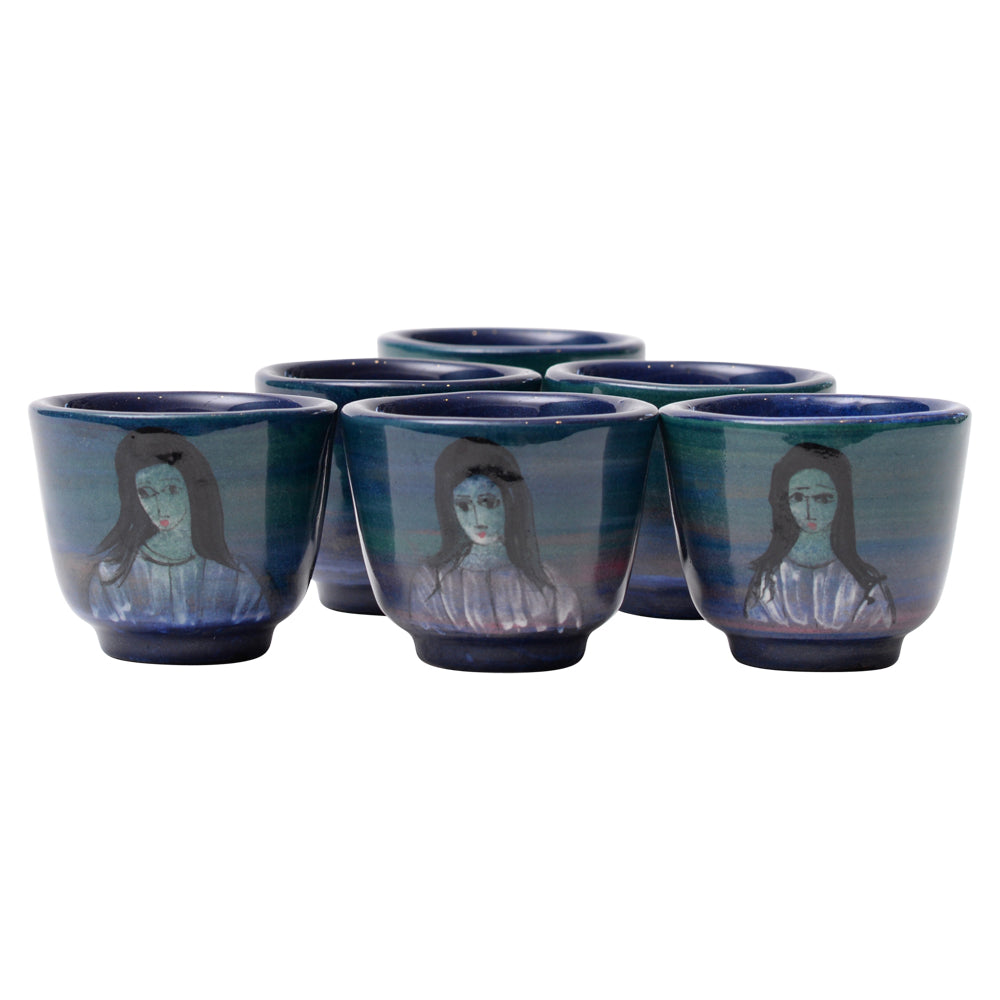 Sake Set Of 6  By Pillin