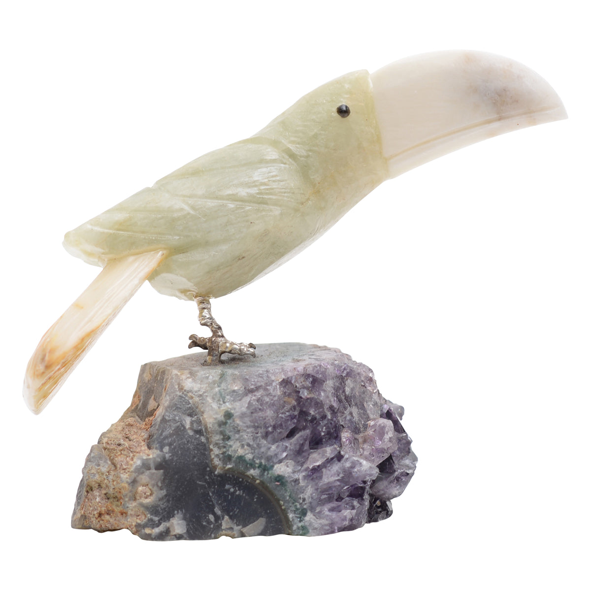 Toucan stone & crystal figurine