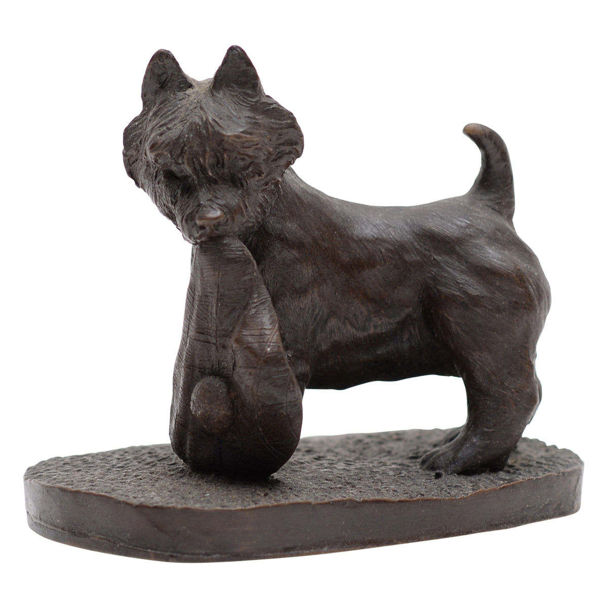 Terrier Westie dog bronze figurine