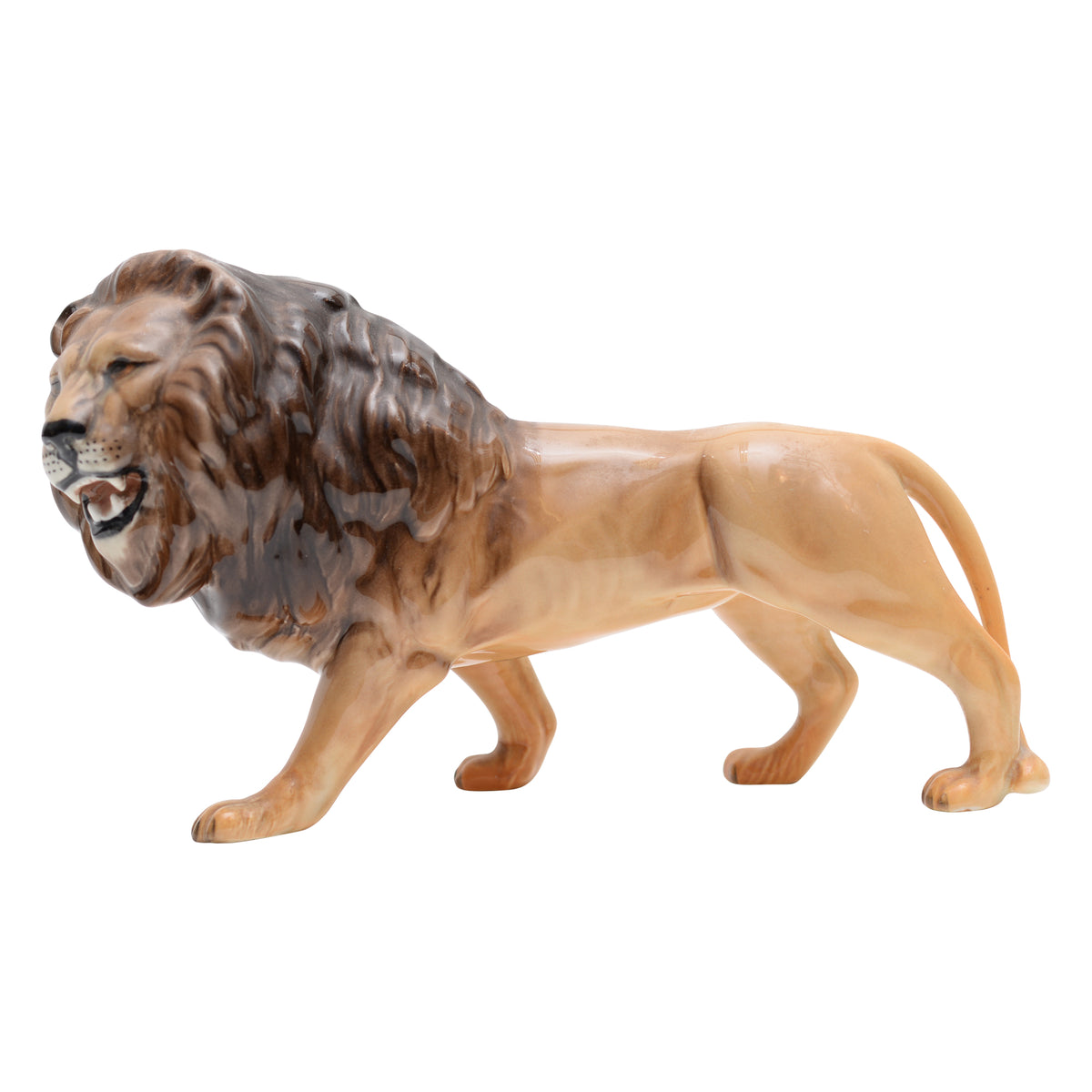 Standing lion sculpture