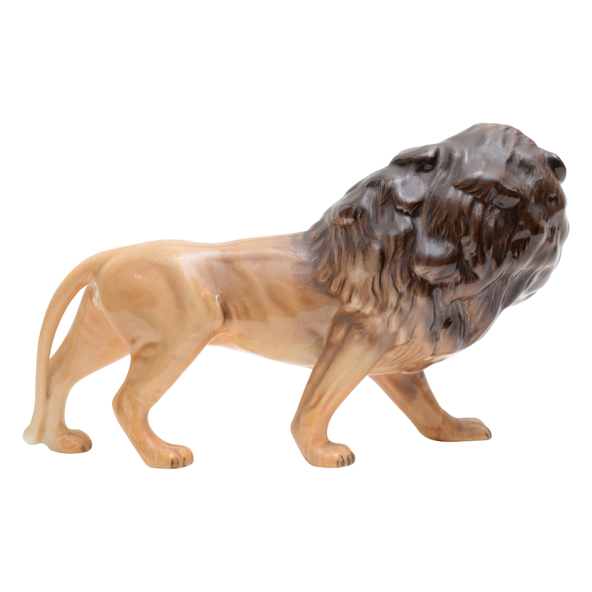 Standing lion sculpture