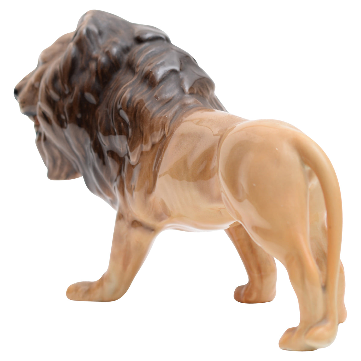 Standing lion sculpture