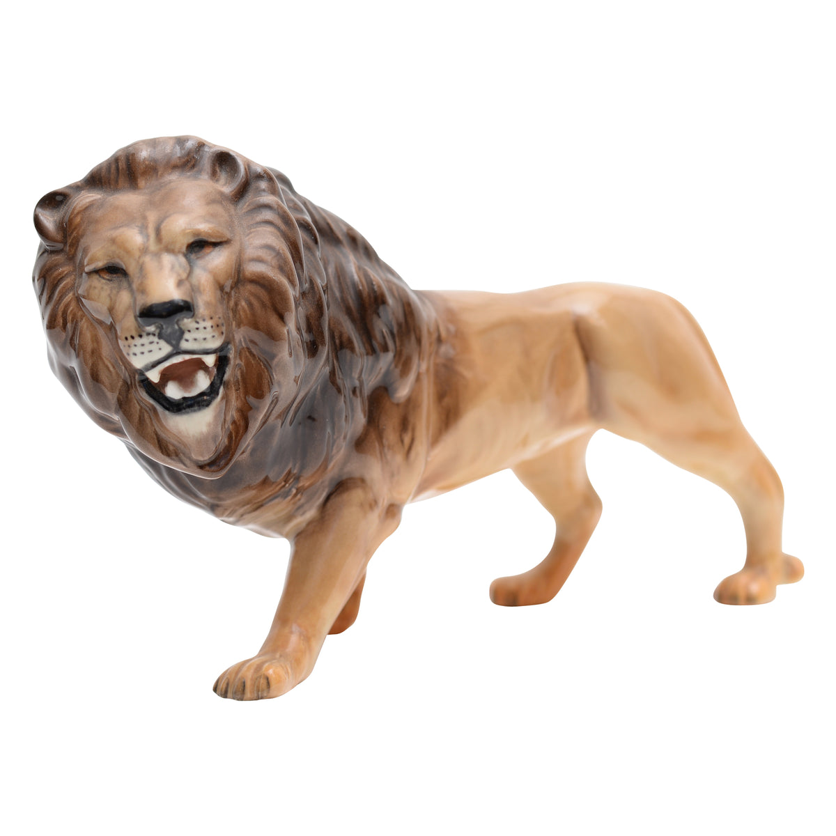Standing lion sculpture