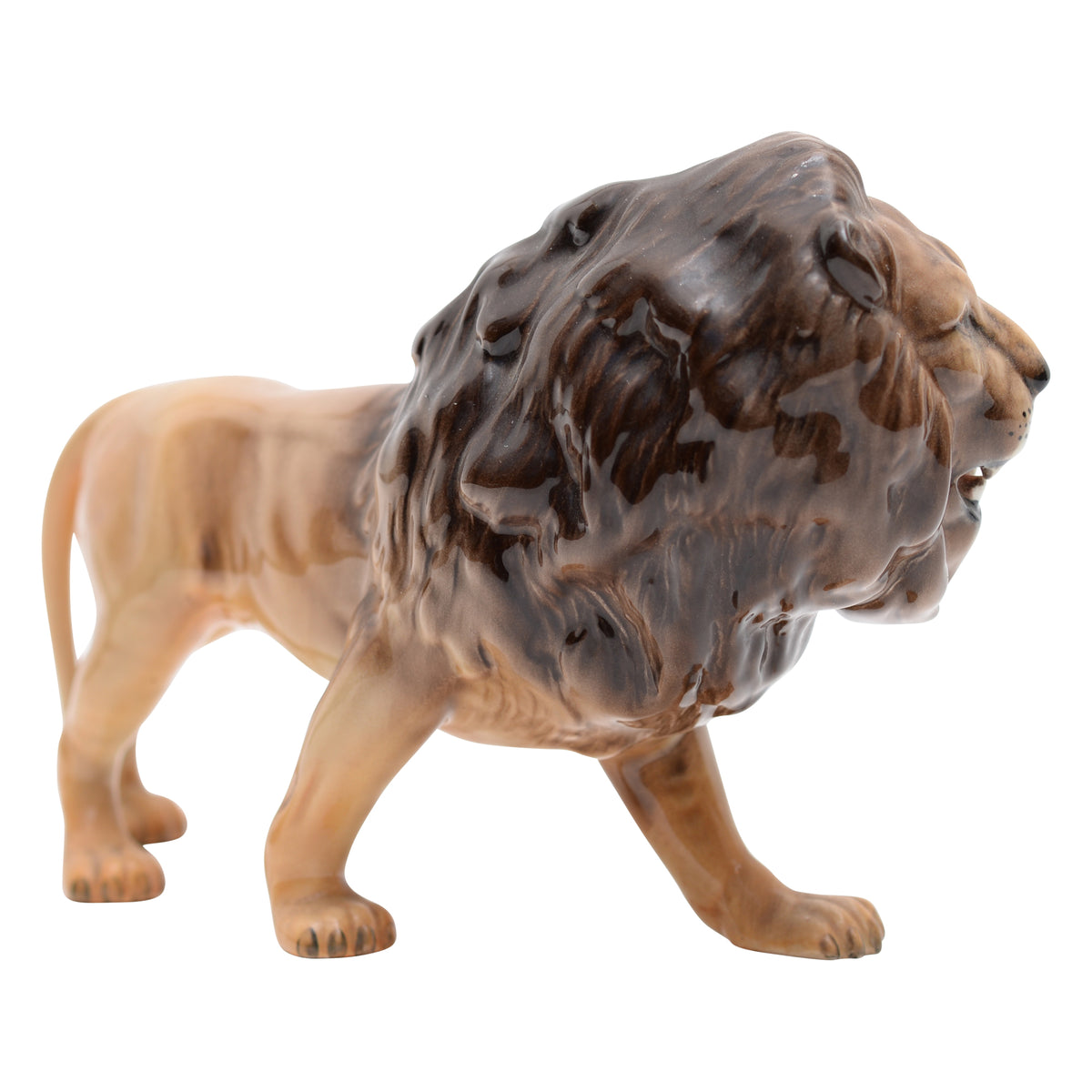 Standing lion sculpture