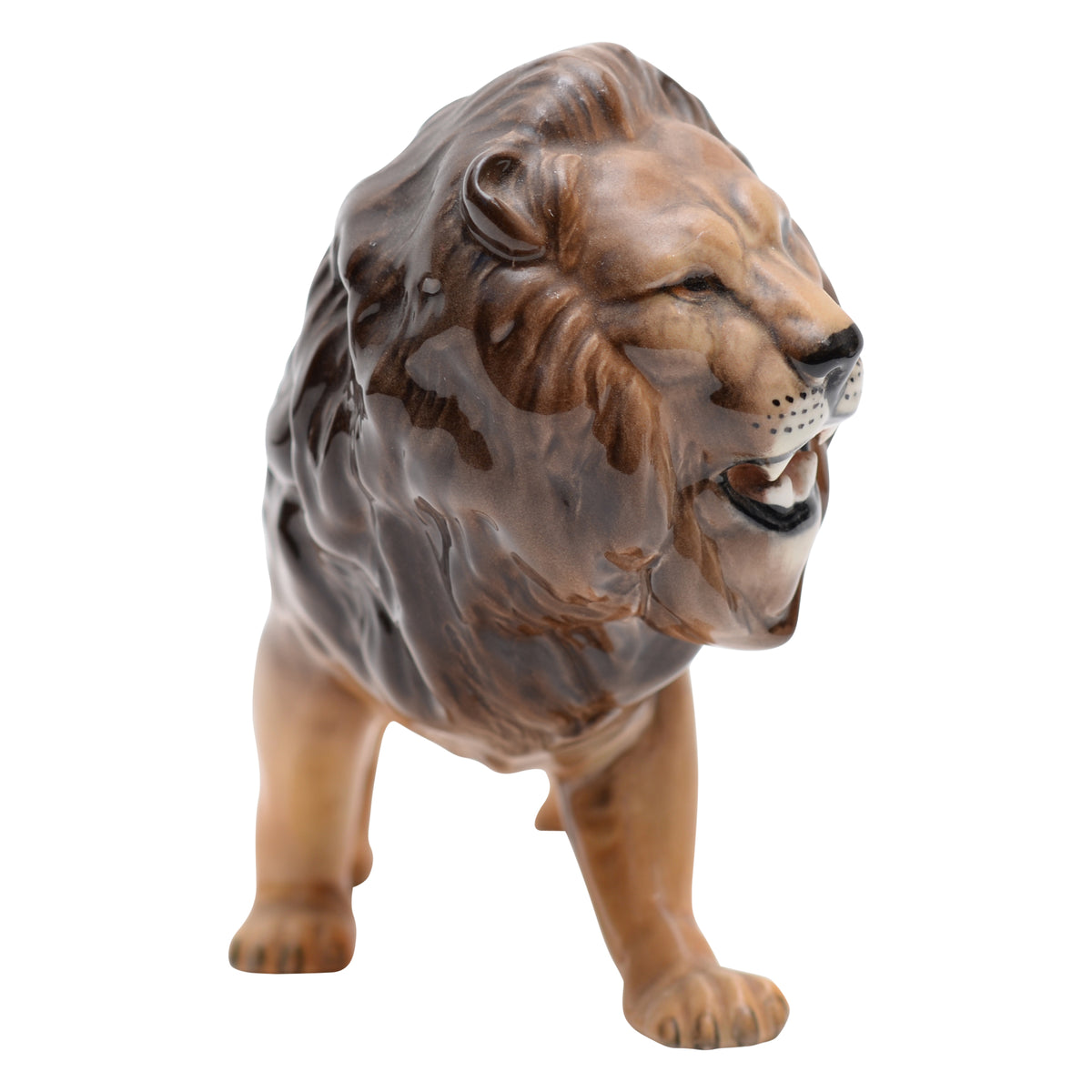 Standing lion sculpture