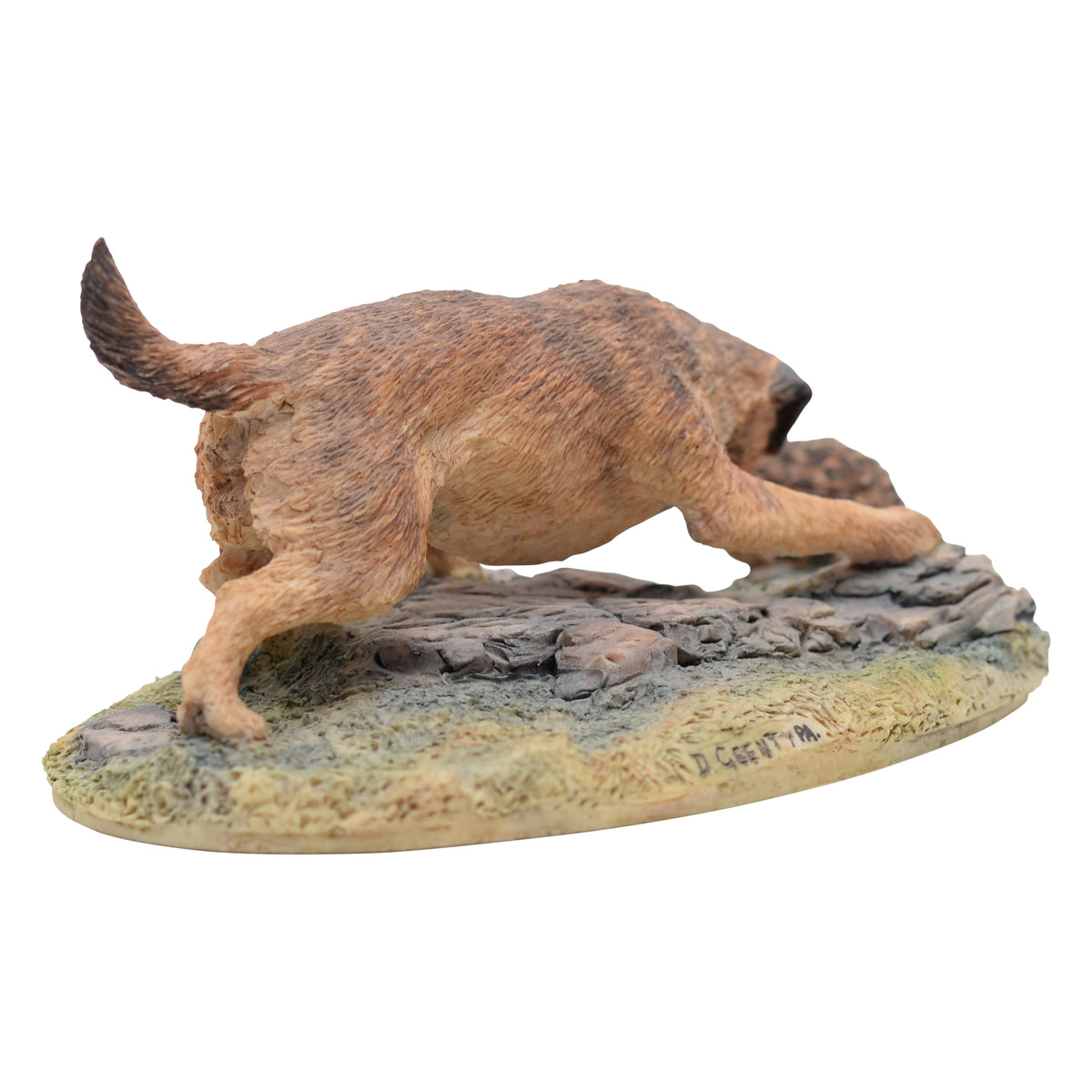 Border Terrier and Hedgehog Sculpture