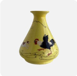 Arthur Eaton Hand Painted Cockerel Dog Vase