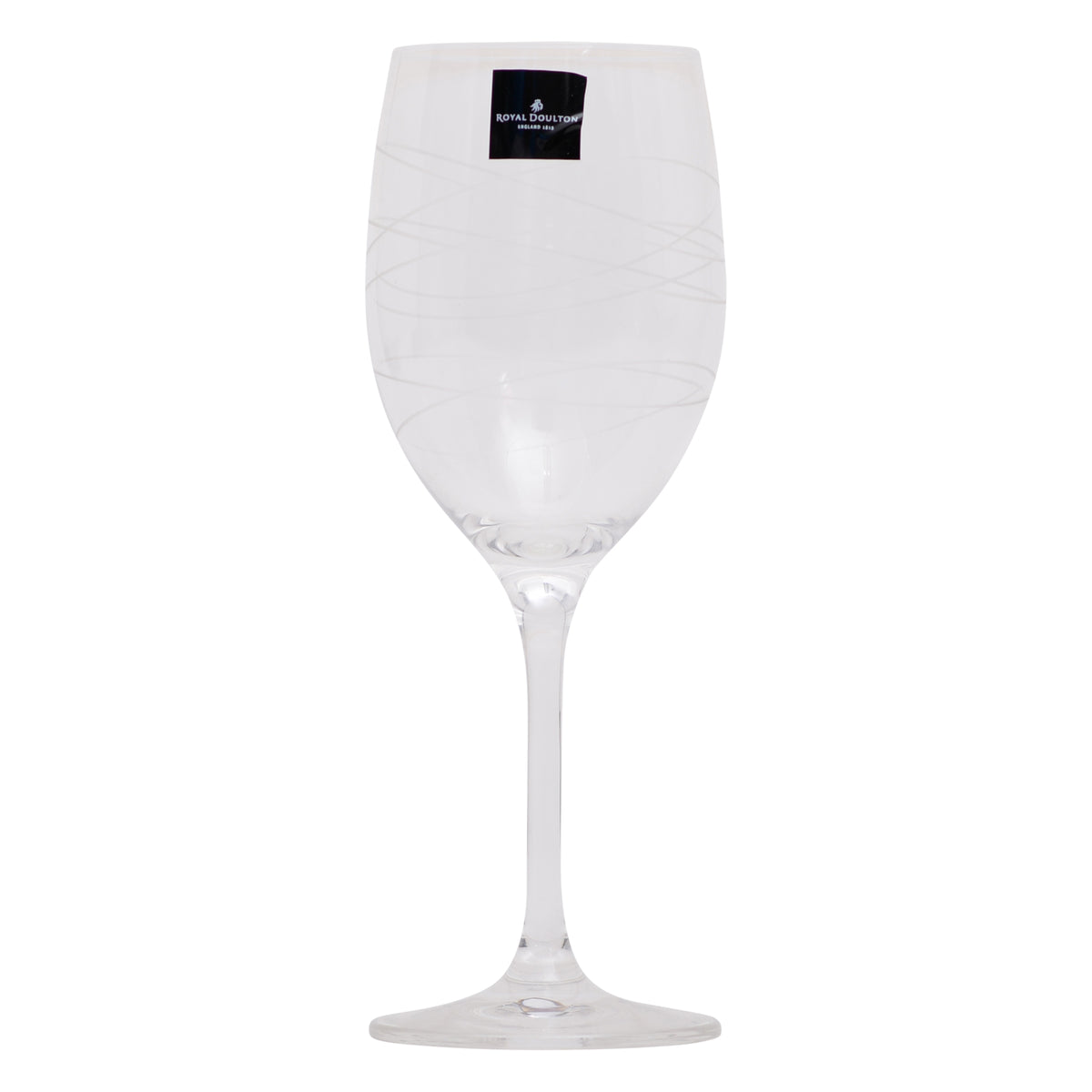 Set Of 4 crystal party etched wine glasses