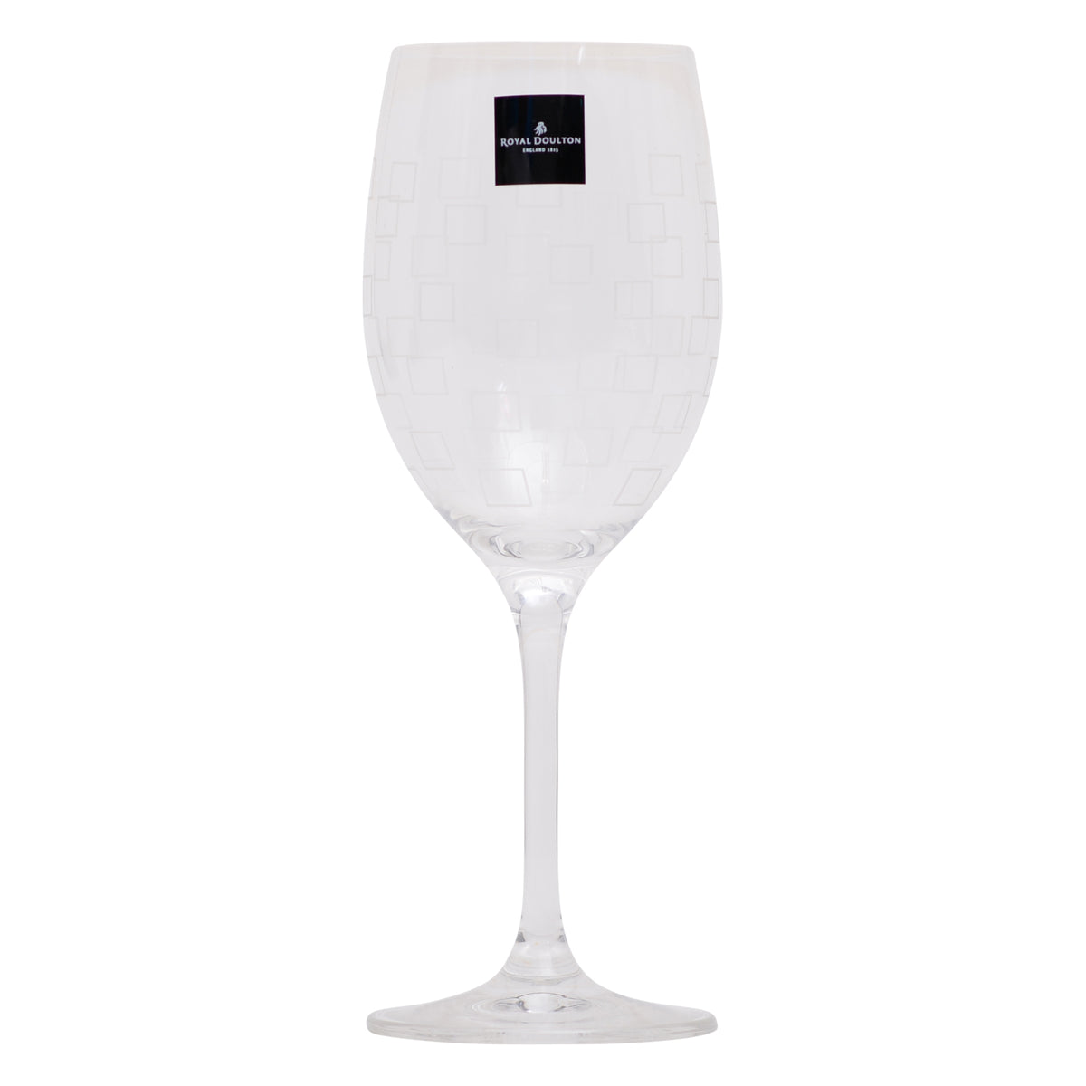Set Of 4 crystal party etched wine glasses
