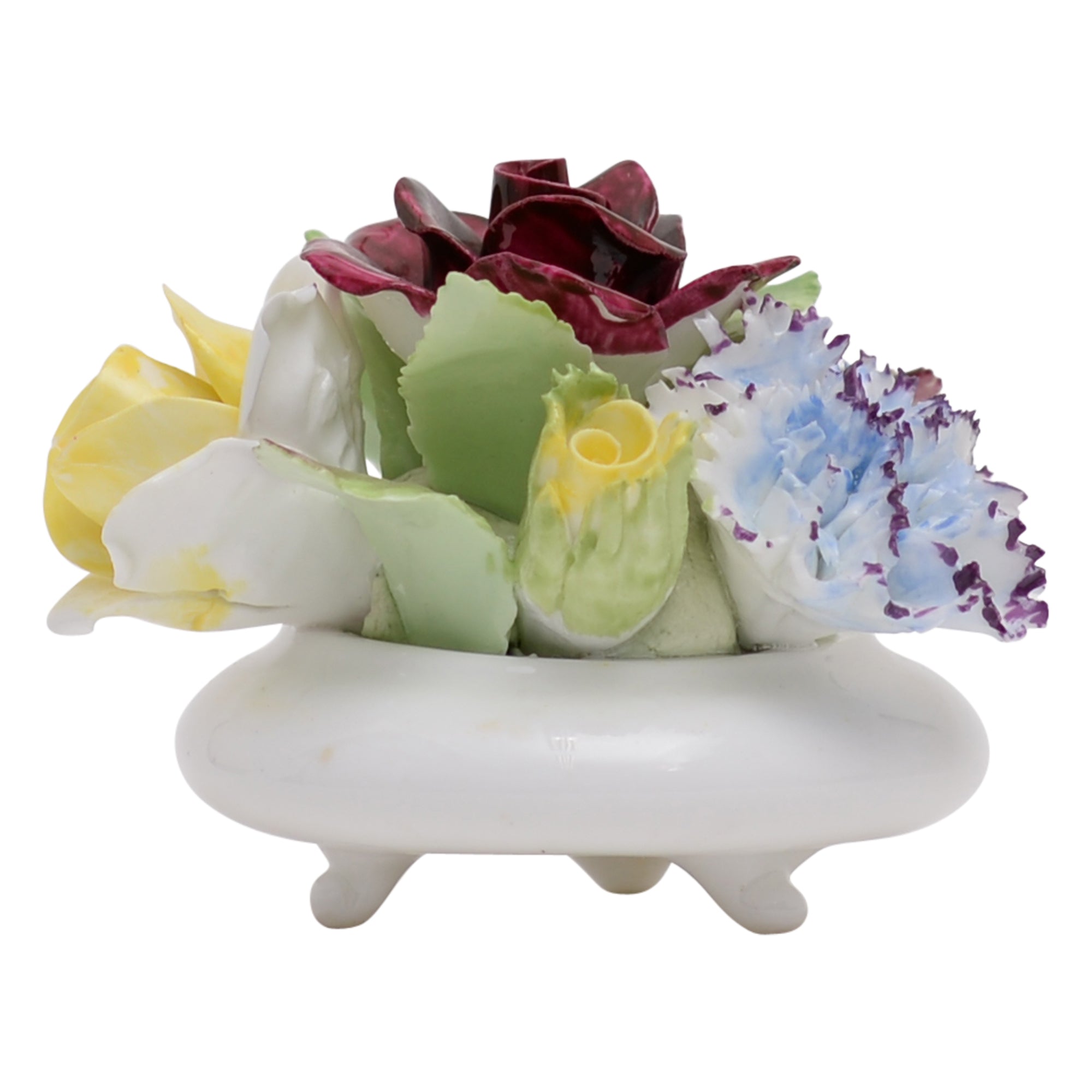 Bowl with flowers sculpture
