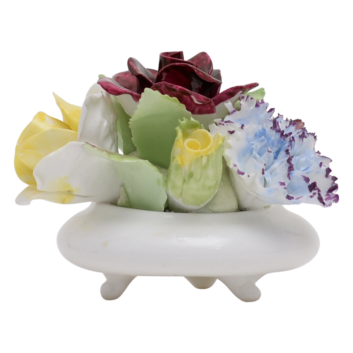 Bowl with flowers sculpture