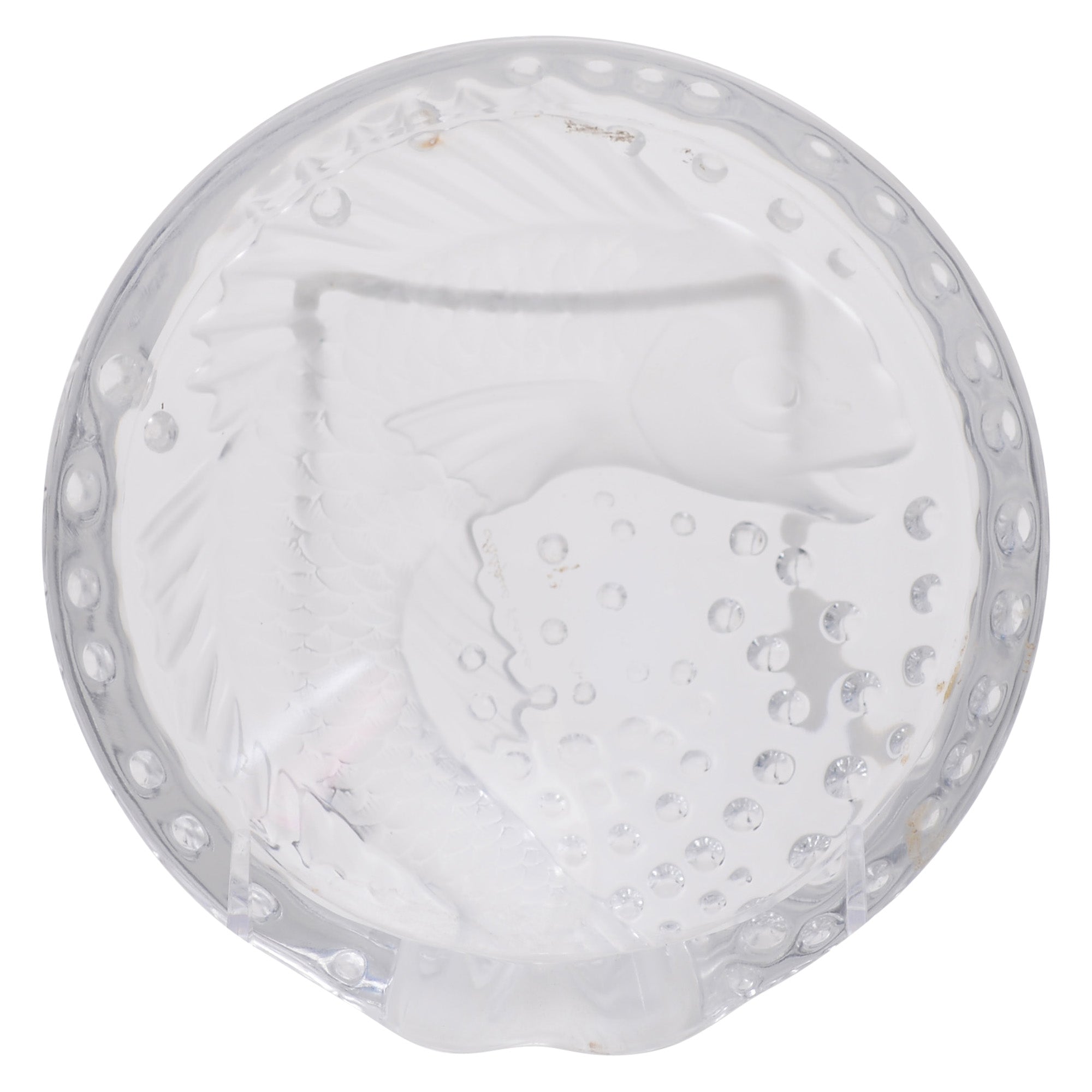 Frosted glass concareau koi fish bowl