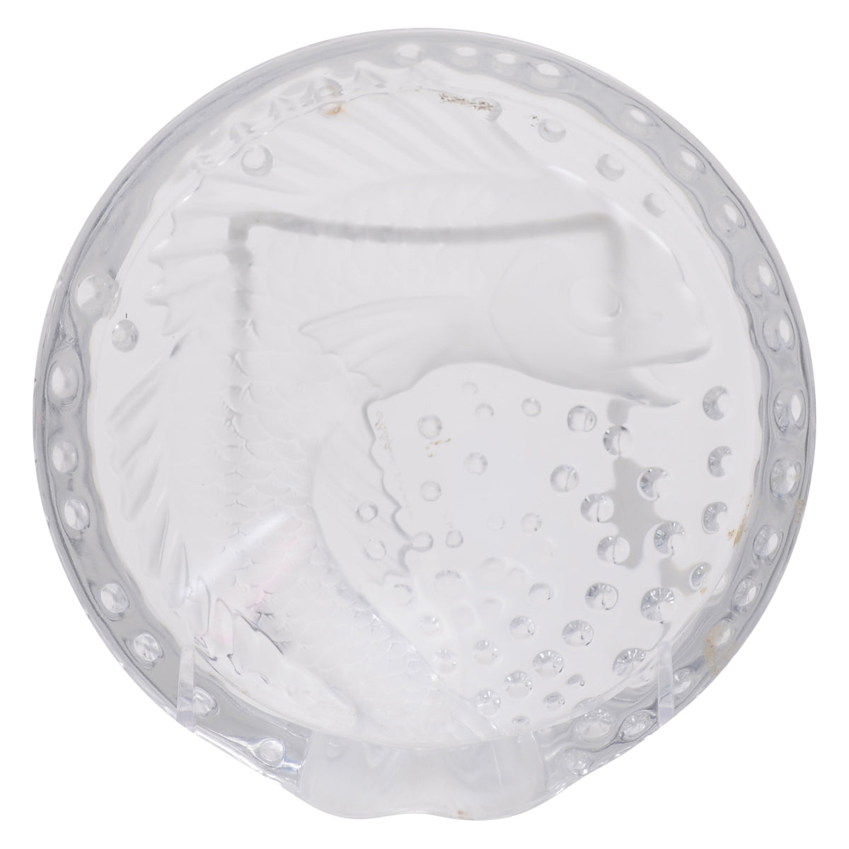 Frosted glass concareau koi fish bowl