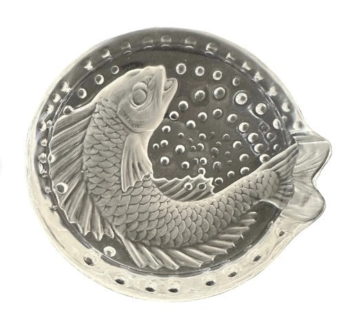Frosted glass concareau koi fish bowl