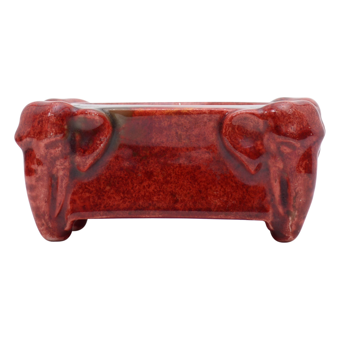 Elephant flambe ashtray
