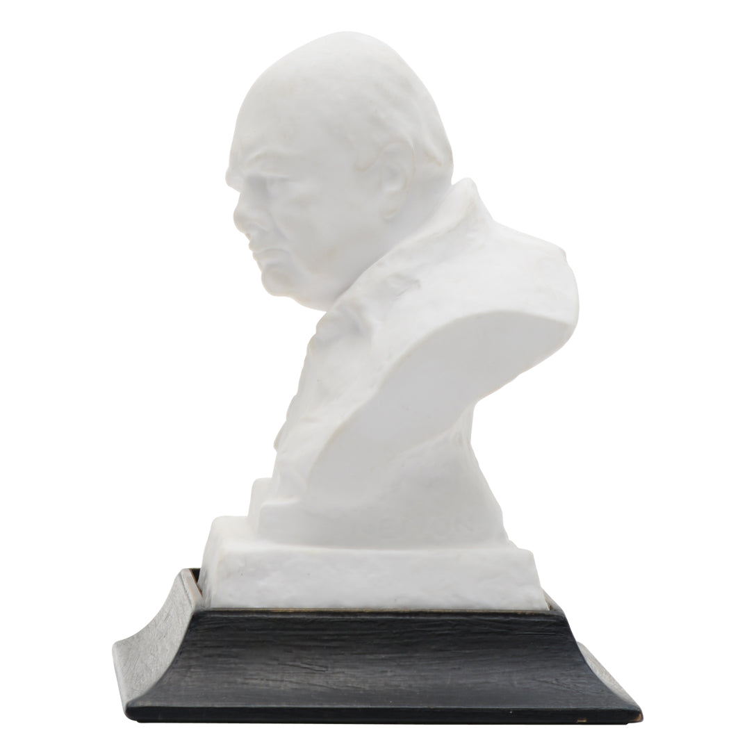 Winston S. Churchill 1874-1965 white bust