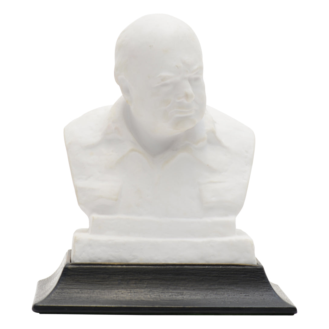Winston S. Churchill 1874-1965 white bust