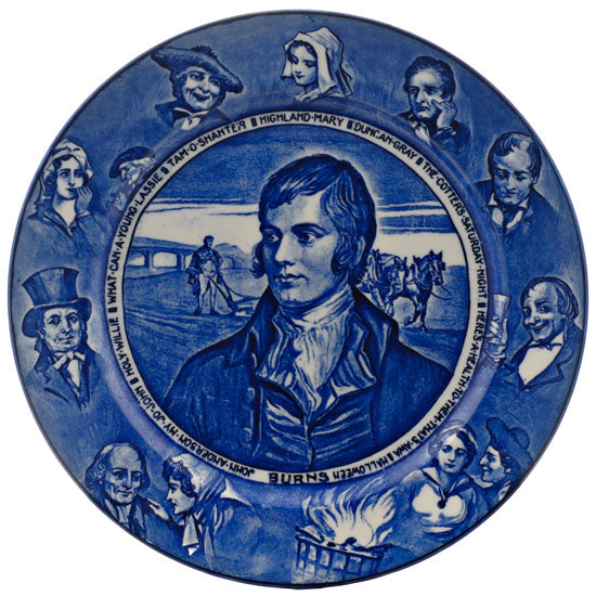 Burns  Plate Blue 10.25"