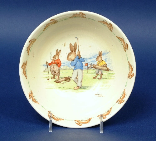 Golf Scene bunnykin bowl