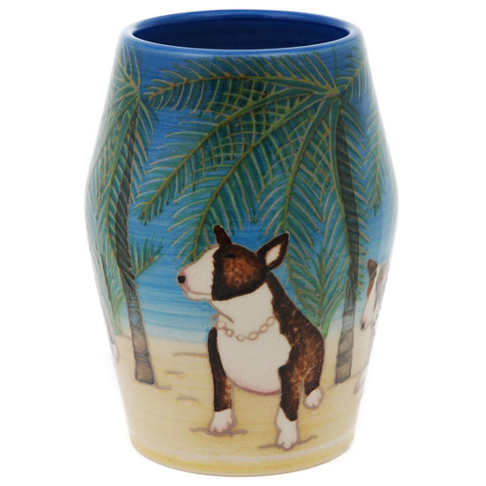 Oscar at Palm beach Vase - Bull Terrier