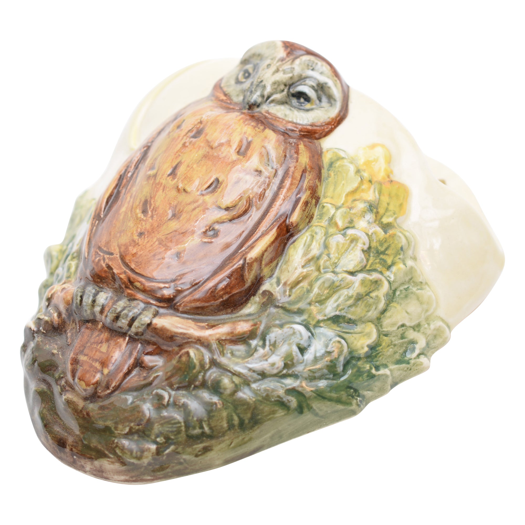 Owl wall pocket animal figurine