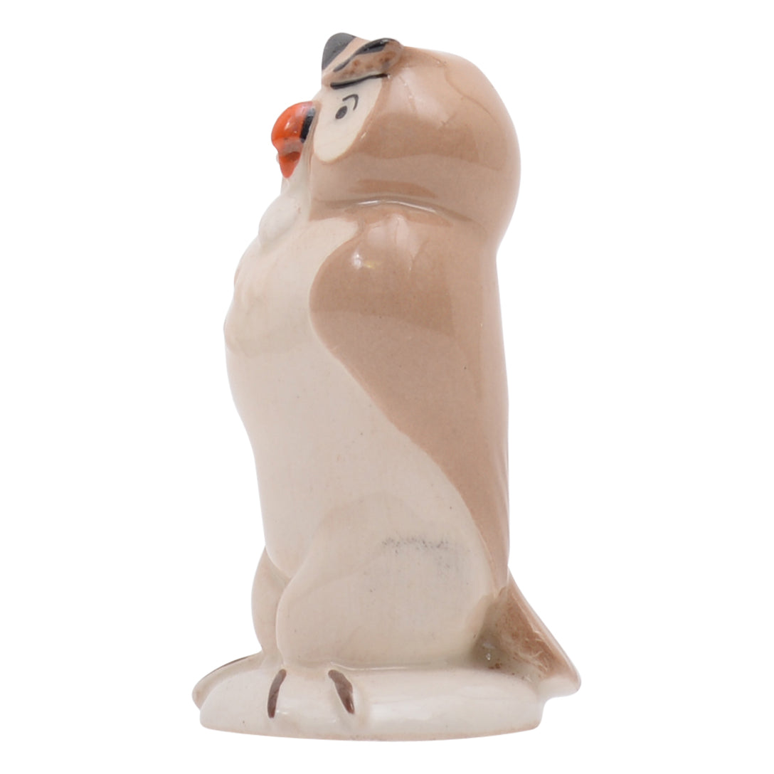 Owl Brown Backstamp owl bird sculpture