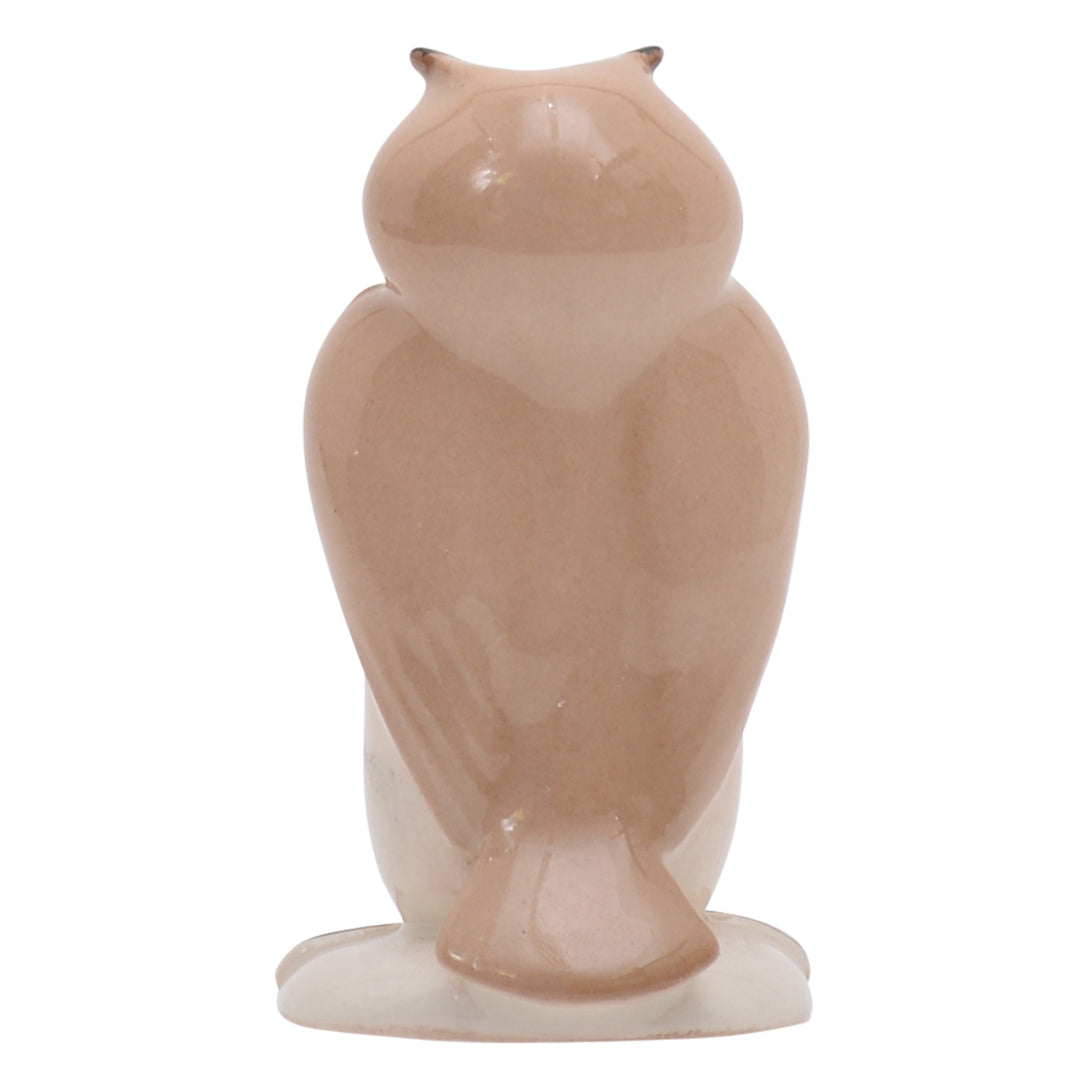 Owl Brown Backstamp owl bird sculpture