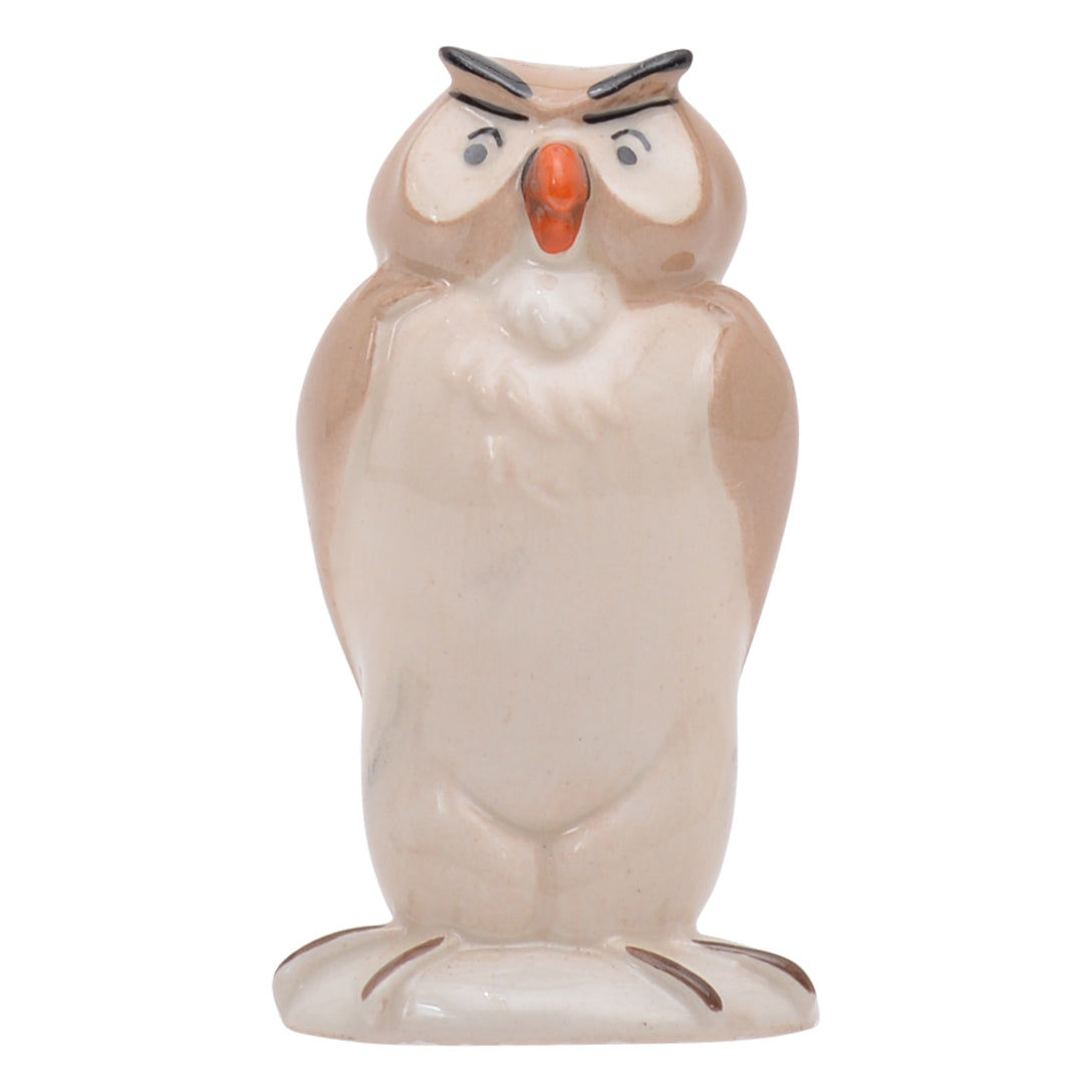Owl Brown Backstamp owl bird sculpture