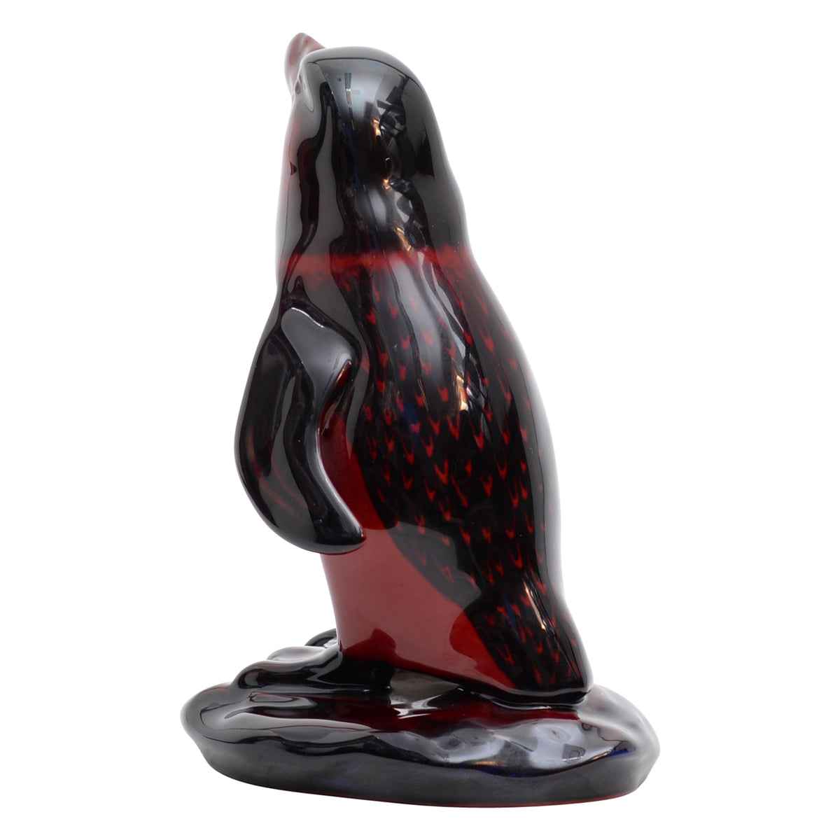 Penguin on a Rock Flambe by Noke