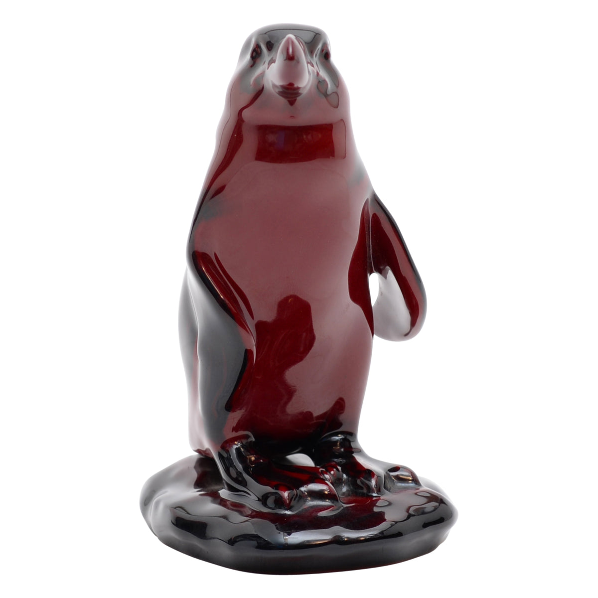 Penguin on a Rock Flambe by Noke