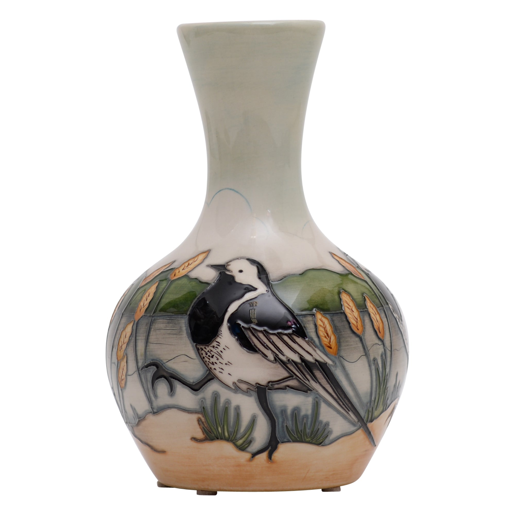 Vase,pheasants of snow hollow trail piece  shape 2