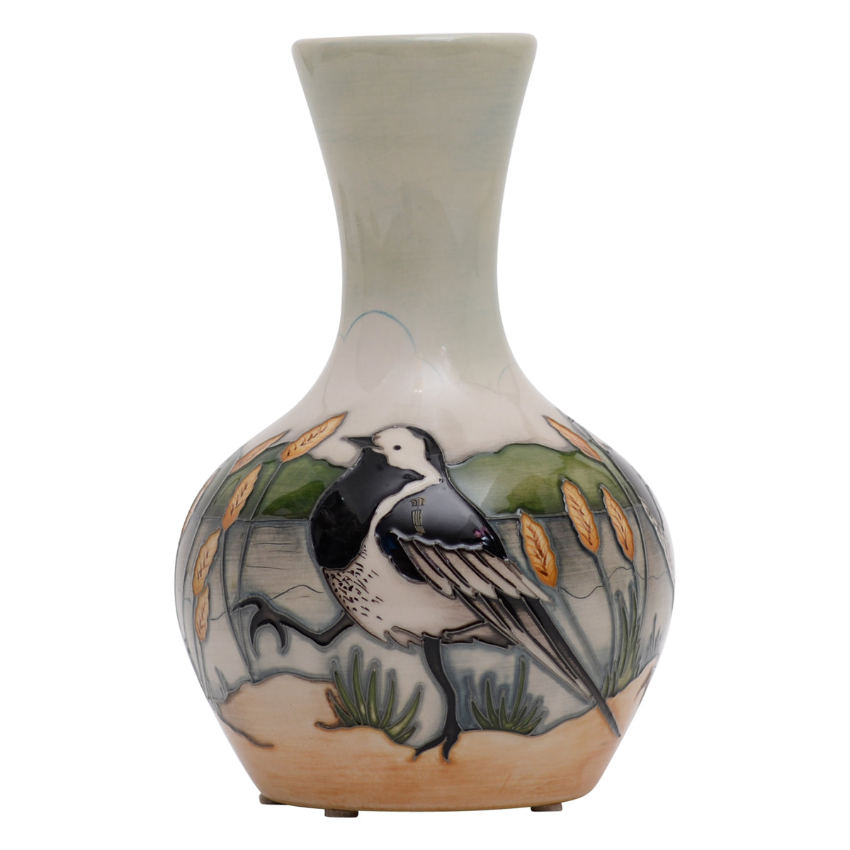 Vase,pheasants of snow hollow trail piece  shape 2