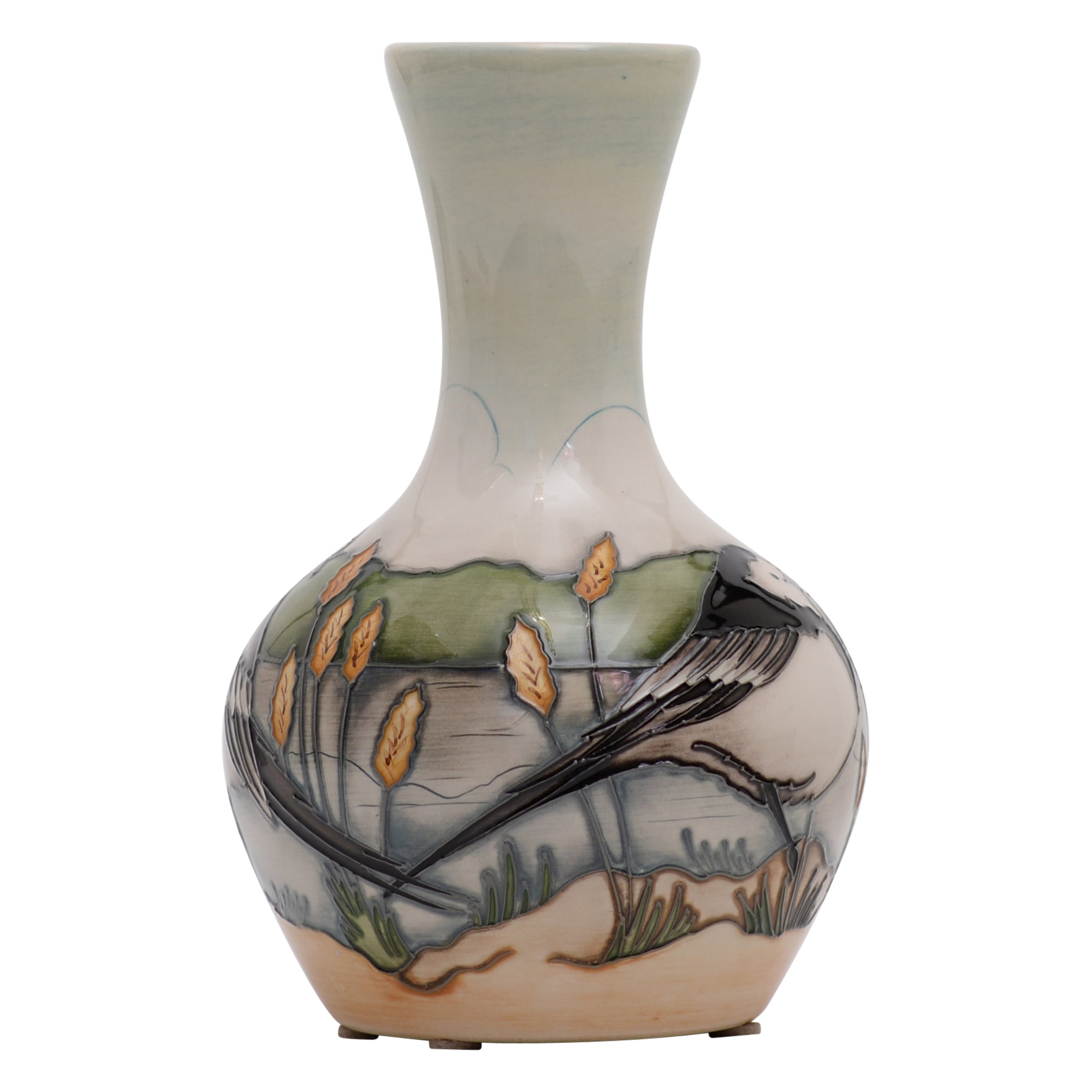 Vase,pheasants of snow hollow trail piece  shape 2
