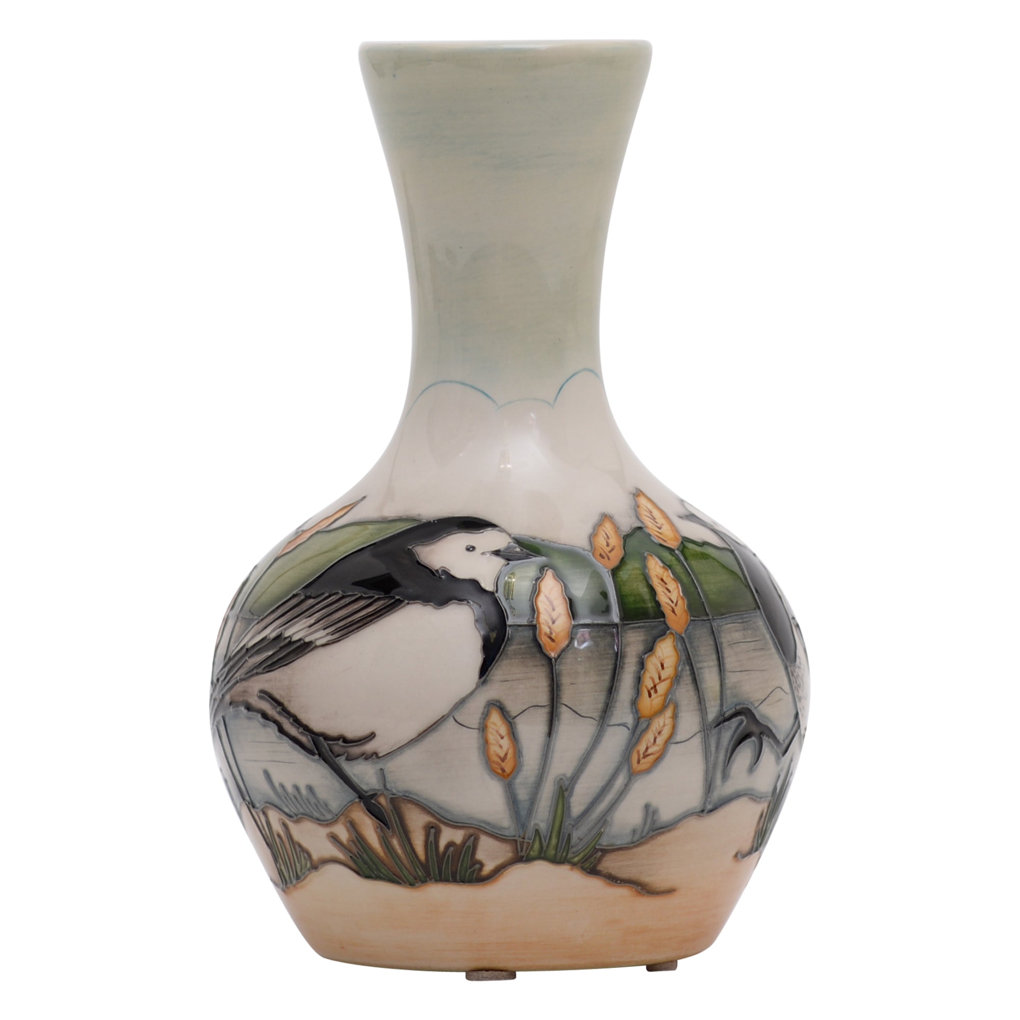 Vase,pheasants of snow hollow trail piece  shape 2