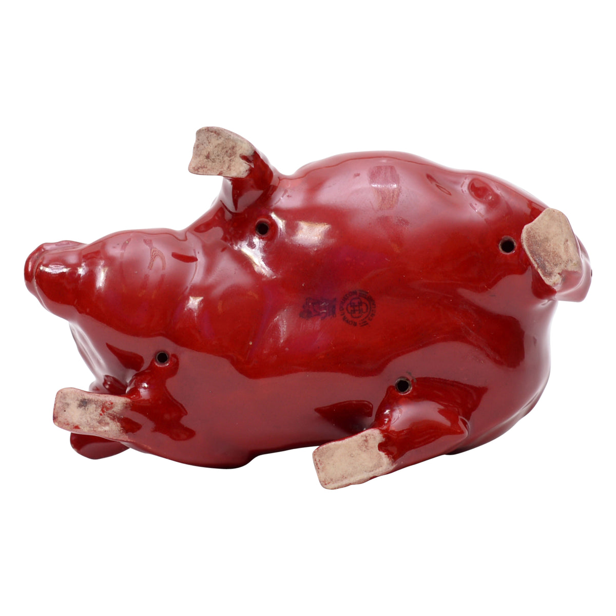 Pig flambe bowl with plated ring