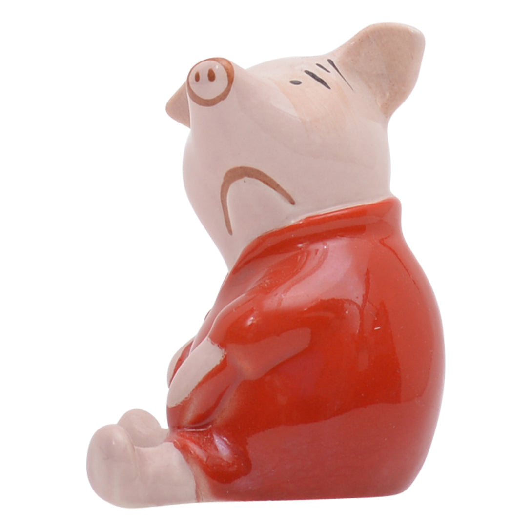 Piglet Gold Stamp pig sculpture