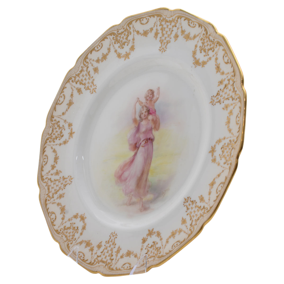 Woman with Birds Plate