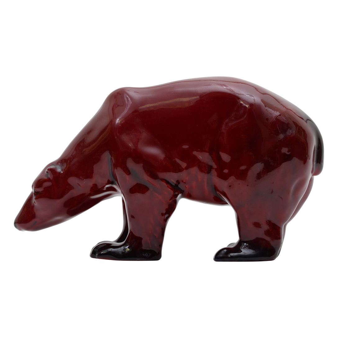 Polar bear flambe sculpture HN861, 