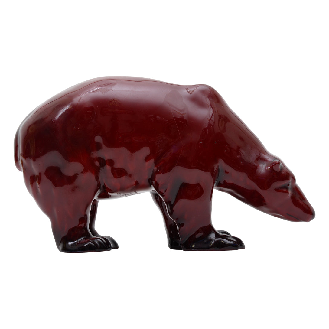 Polar bear flambe sculpture HN861, 