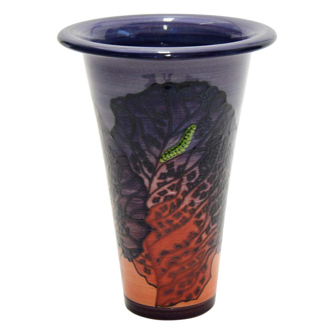 Red cabbage flute vase
