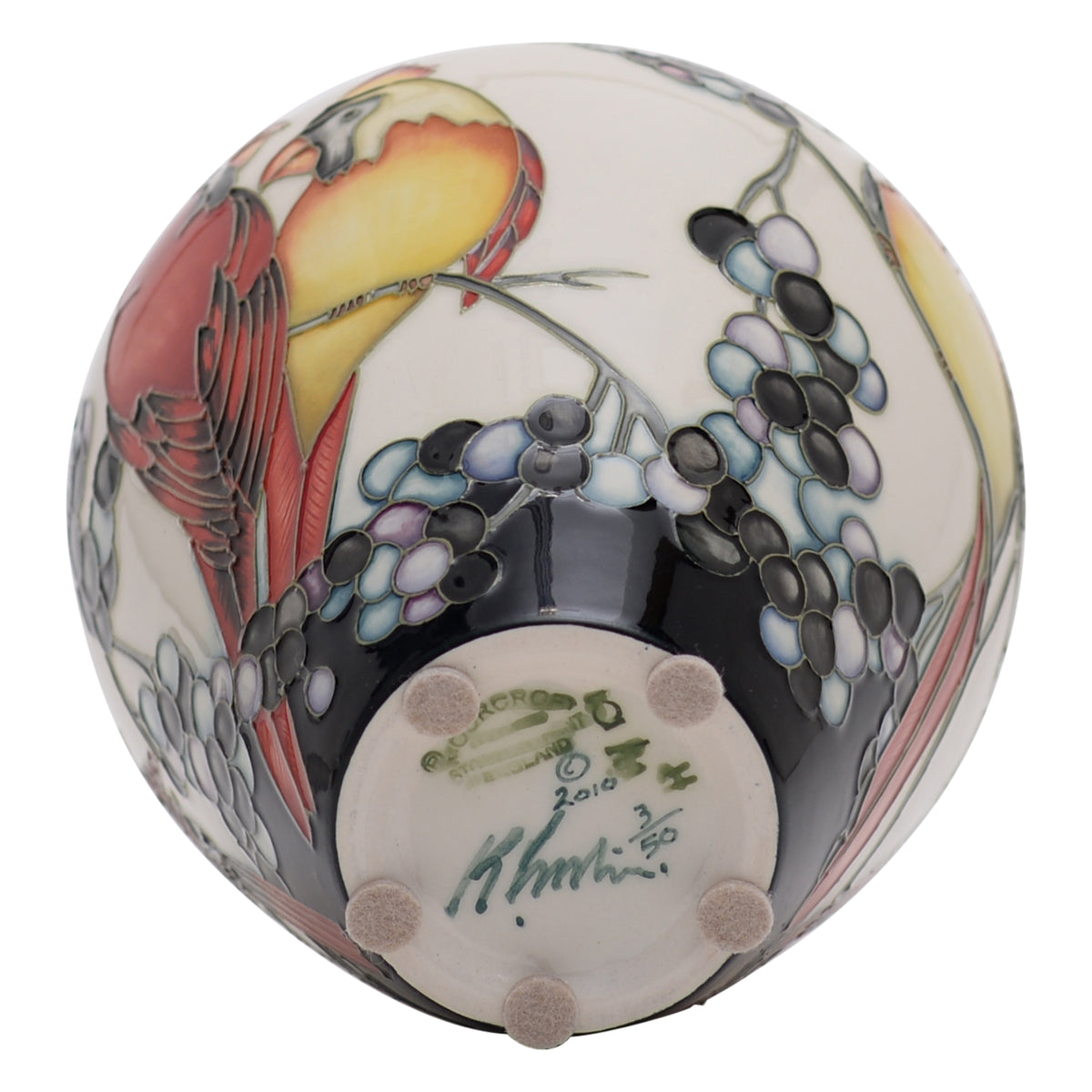 Red Cardinals Vase