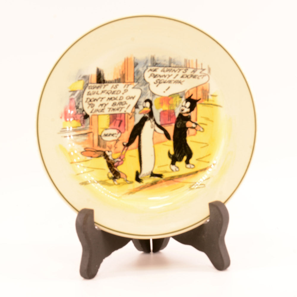 Plate, Pip Squeak and Wilfred Holding Bag in Color